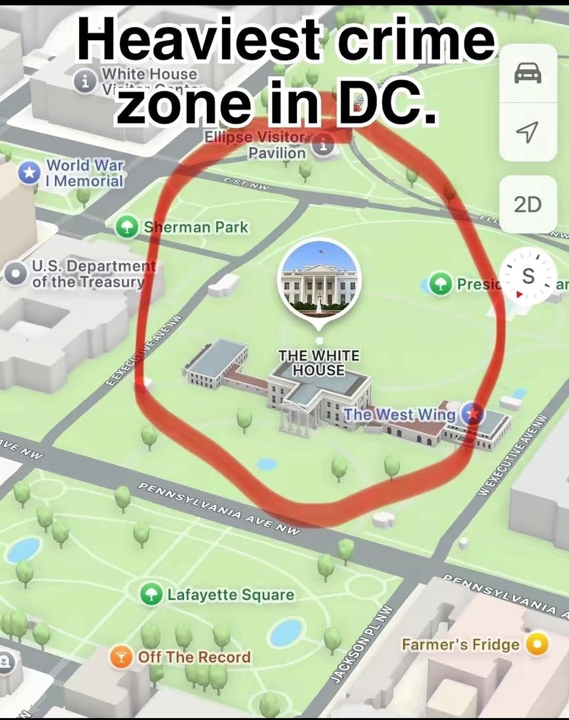 Heaviest crime zone in DC