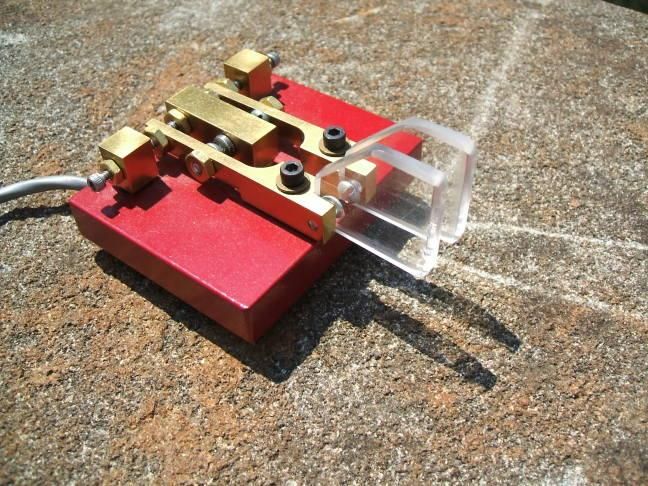 Iambic paddle used to send Morse code.