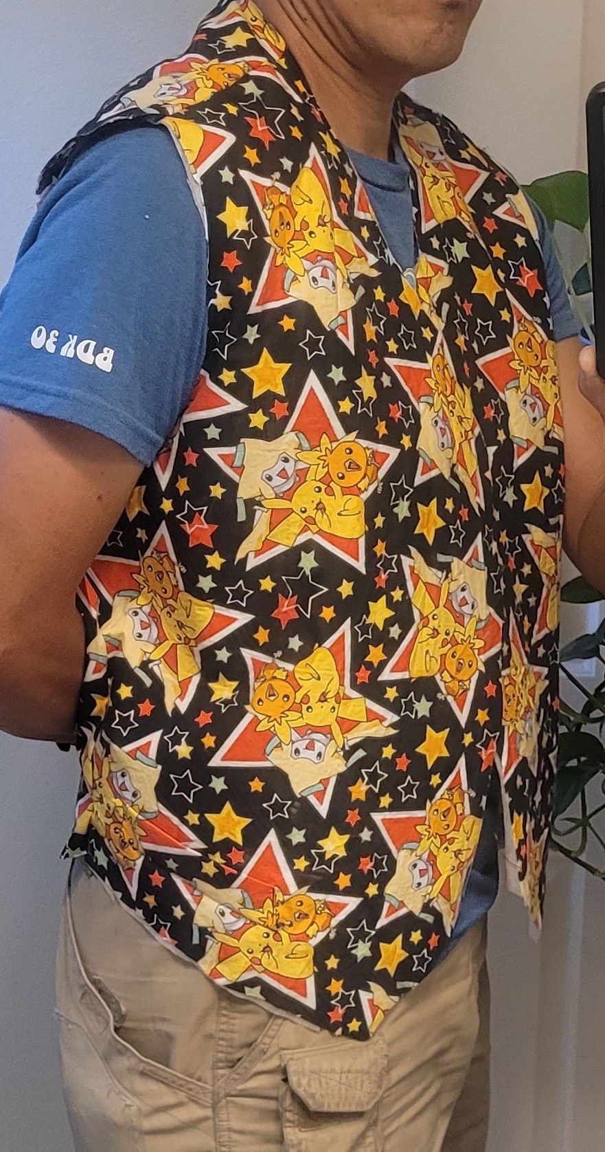 Loud bright color Pokémon themed vest