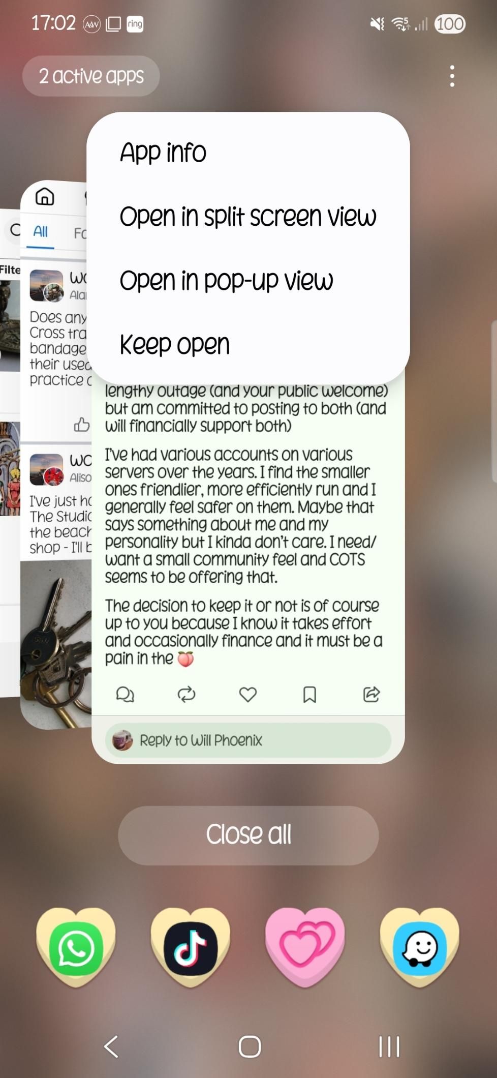 A demonstration of the split screens, and what I just said in the toot.