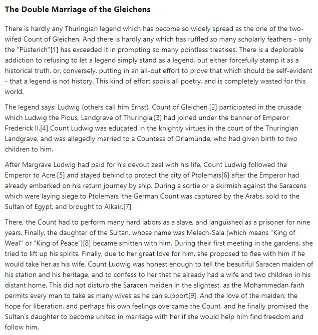 Part 1 of German folk tale "The Double Marriage of the Gleichens". Drop me a line if you want a machine-readable transcript!