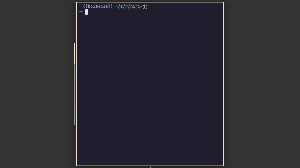 Terminal with a tab indicator on the left.