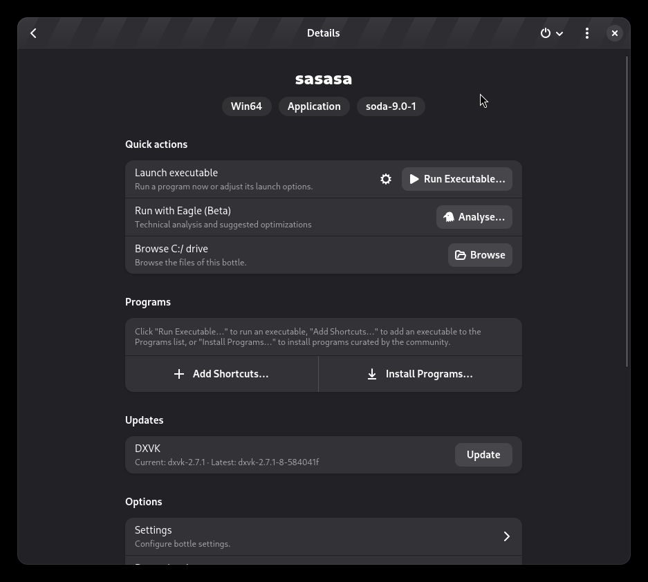 A screenshot showing a new "Run with Eagle (Beta)" option with label: Technical Analysis suggested optimizations.