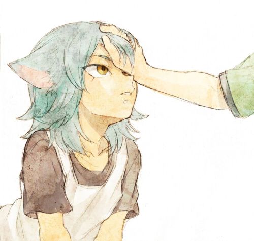 Catboy gets headpats