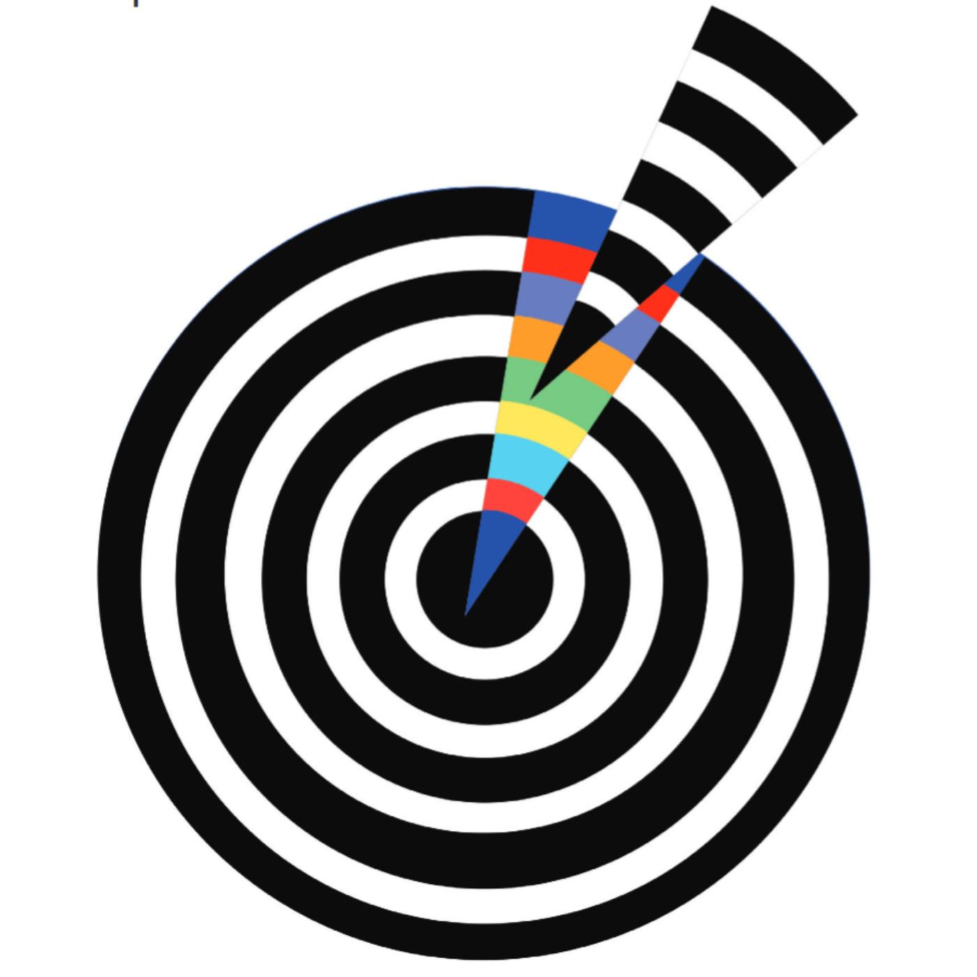 Copertina di Assalto alle piattaforme, un bersaglio nero e bianco con una fetta rimossa che rivela dei colori.