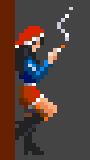 This littl eimage shows Annah with Christmas wearings: red and white hat as well as red and white skirt, and a blue shirt