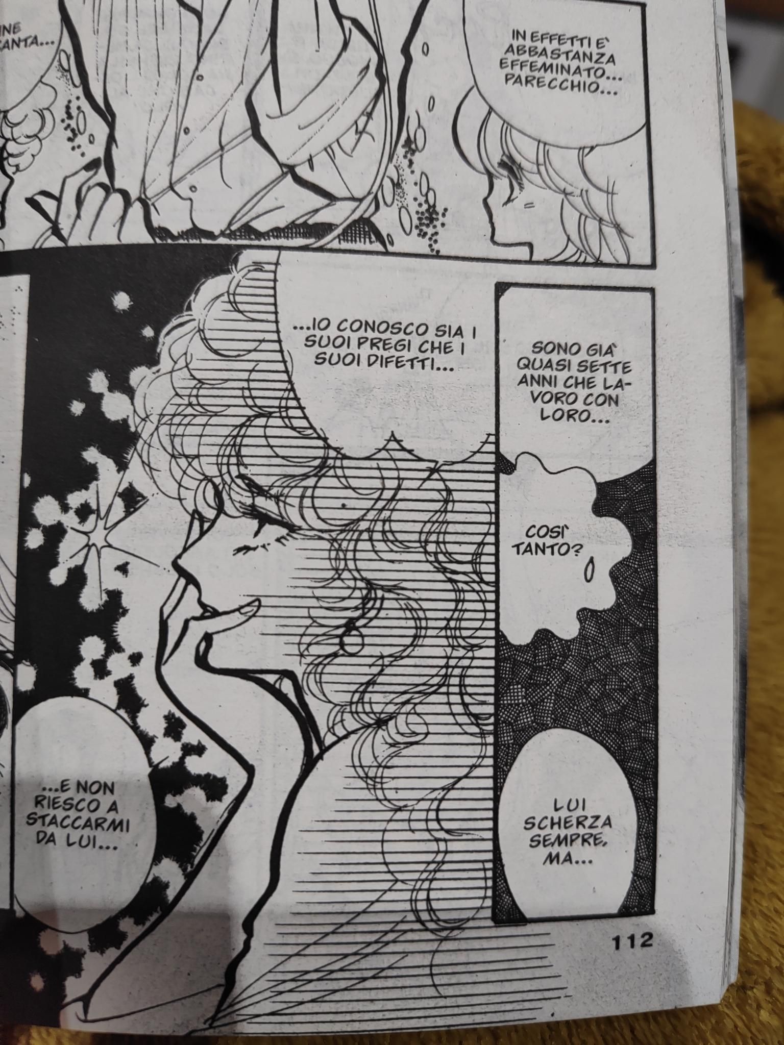 altro particolare di una pagina di Ai shite Knight, questa è (anvedi, ecco)Marino, pensierosa, di profilo