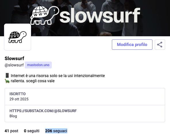 205 seguaci su Slowsurf