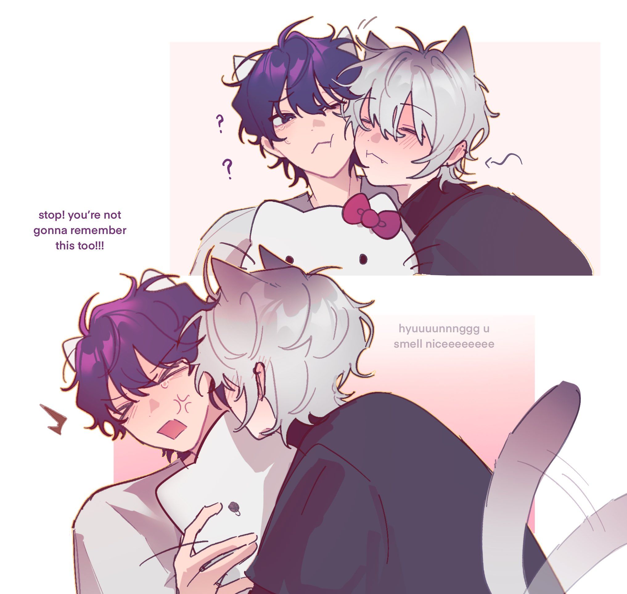 Anime boy and a catboy