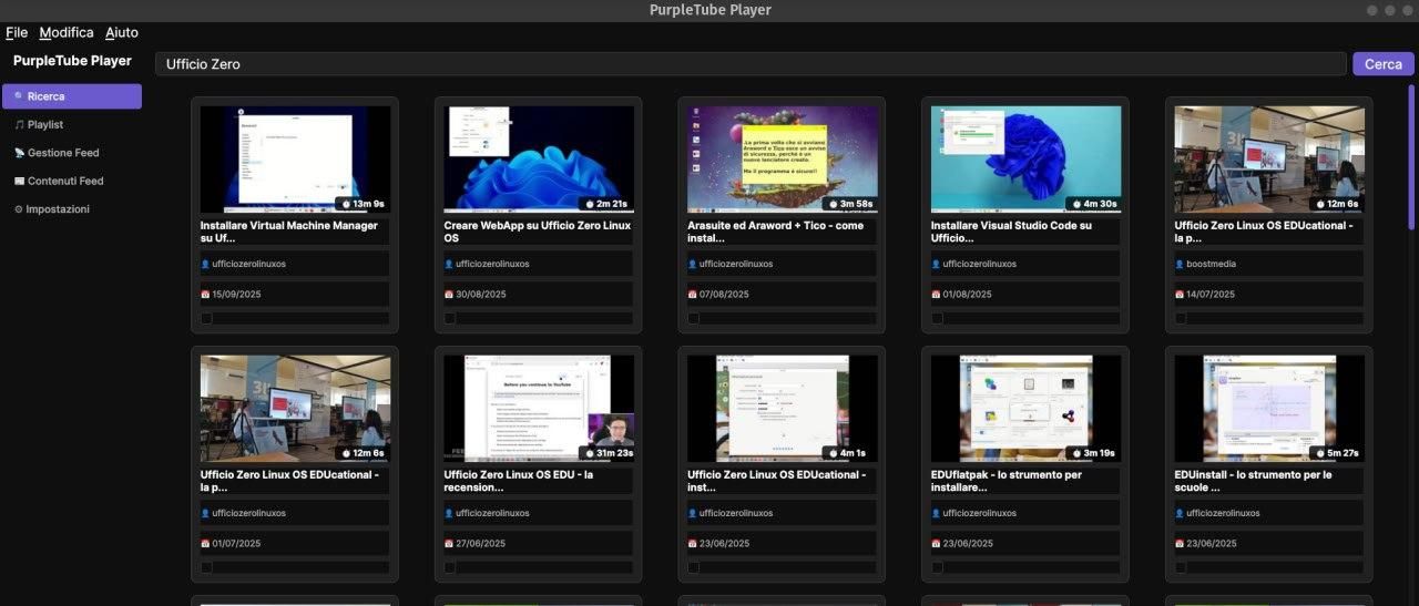 purpletube è molto piu di un client per la visualizzazione di contenuti sulle varie istanze di PeerTube ed è stato creato da Boost Media APS e rilasciato per tutte le release di Ufficio Zero Linux OS!
