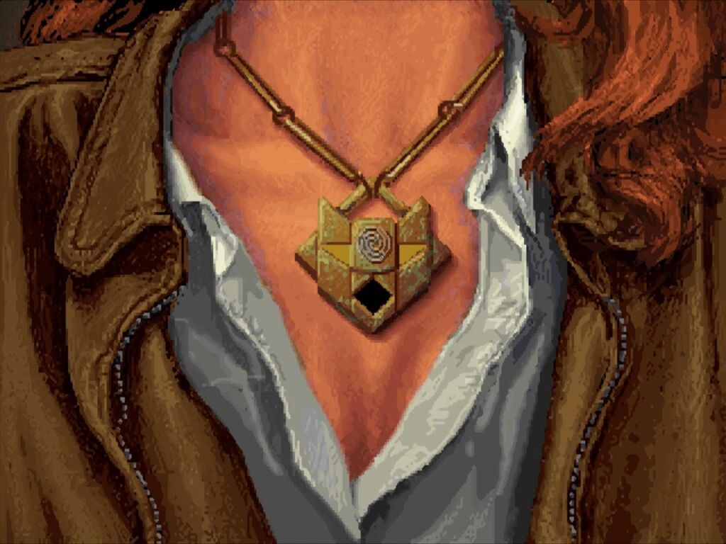 The necklace of Sophia Hapgood, which houses the spirit of Atlantean King Nur-Ab-Sal.
From the PC game "Indiana Jones and the Fate of Atlantis".