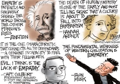 Pat Bagley post about quotes of Eistein, Arendt, Gilbert and Musk about #empathy