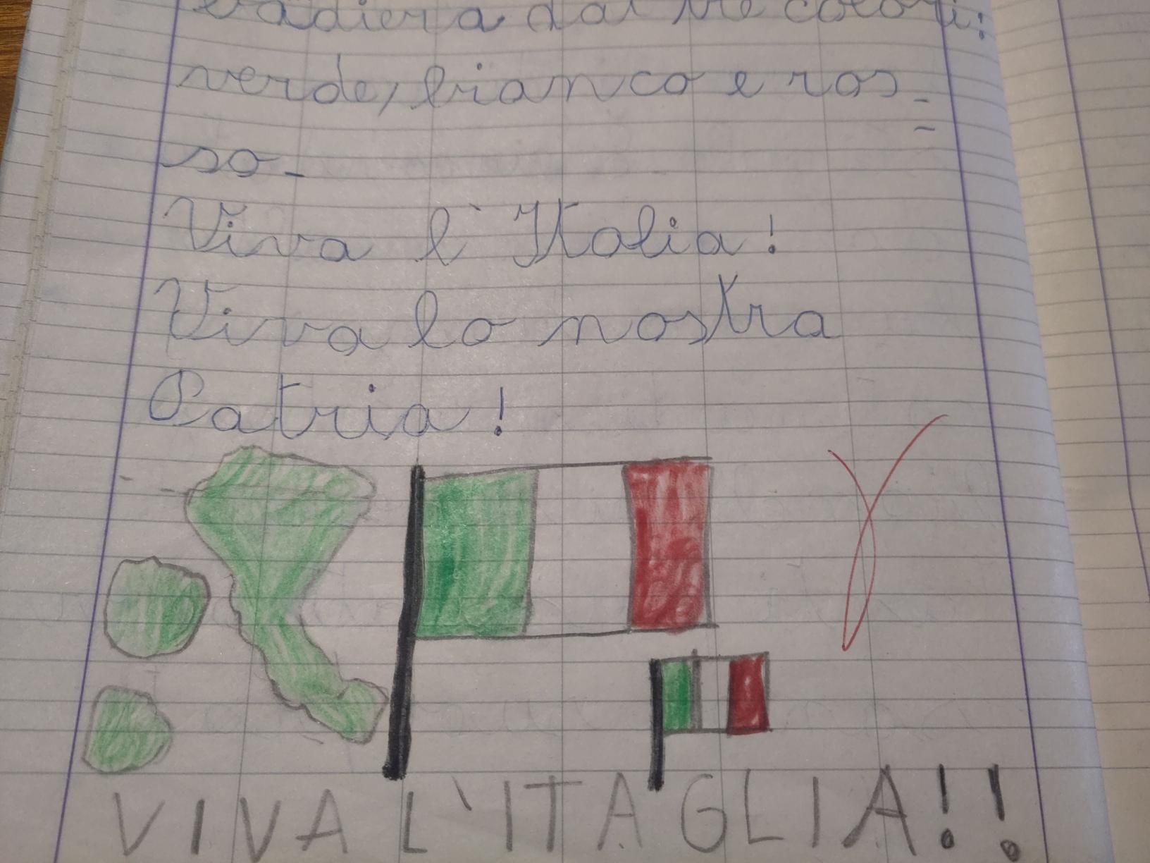 mio quaderno di prima elementare: Viva l'Italia! Viva la nostra Patria! Viva l'ItaGlia!!