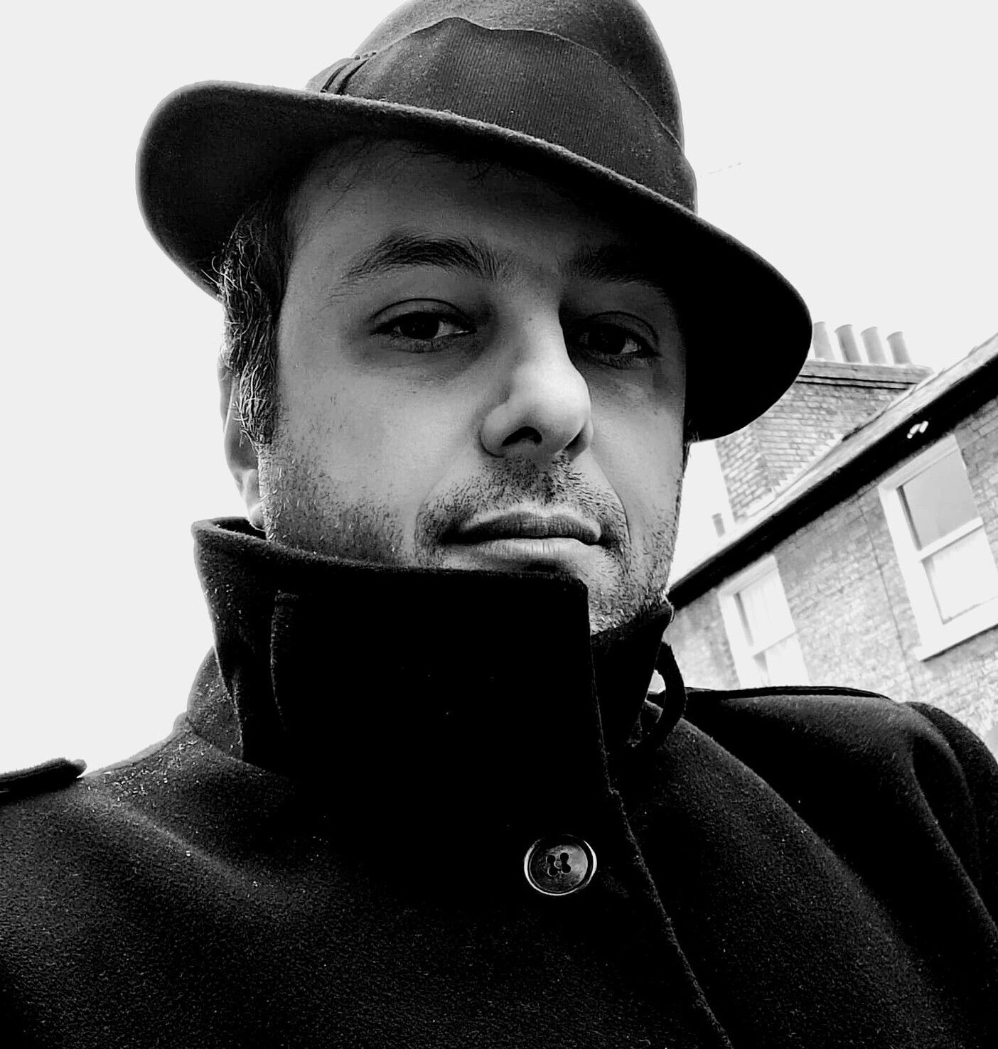 My unremarkable face. I'm wearing a hat.