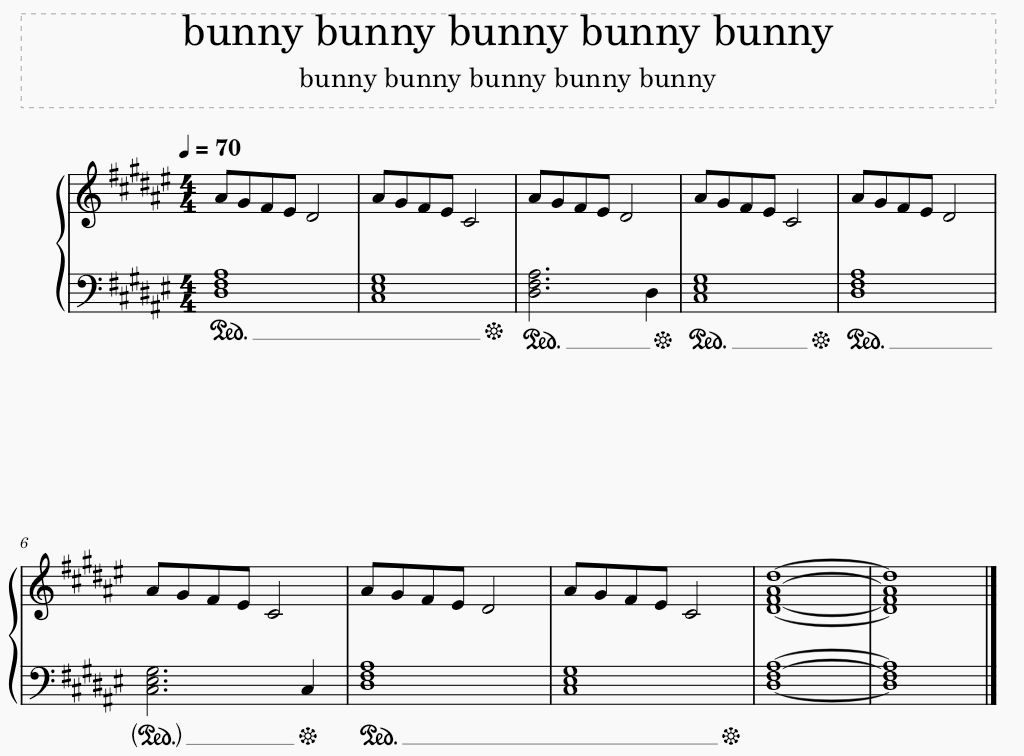 a piano score sheet of my arrangment for the buni buni buni buni buni youtube ad, in D# minor