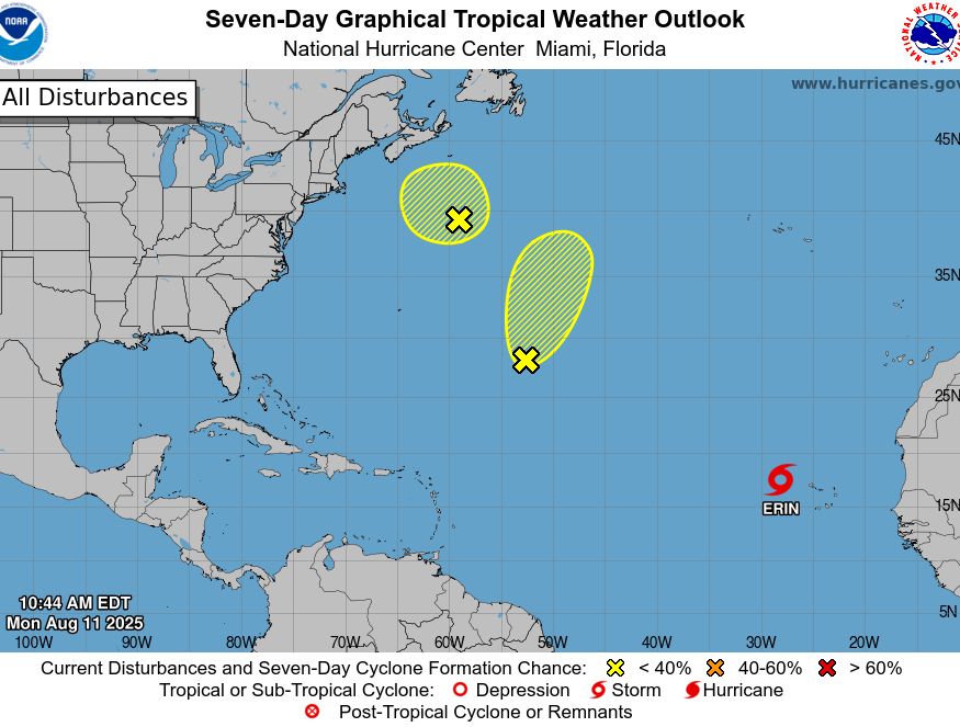 TS Erin in the Atlantic
