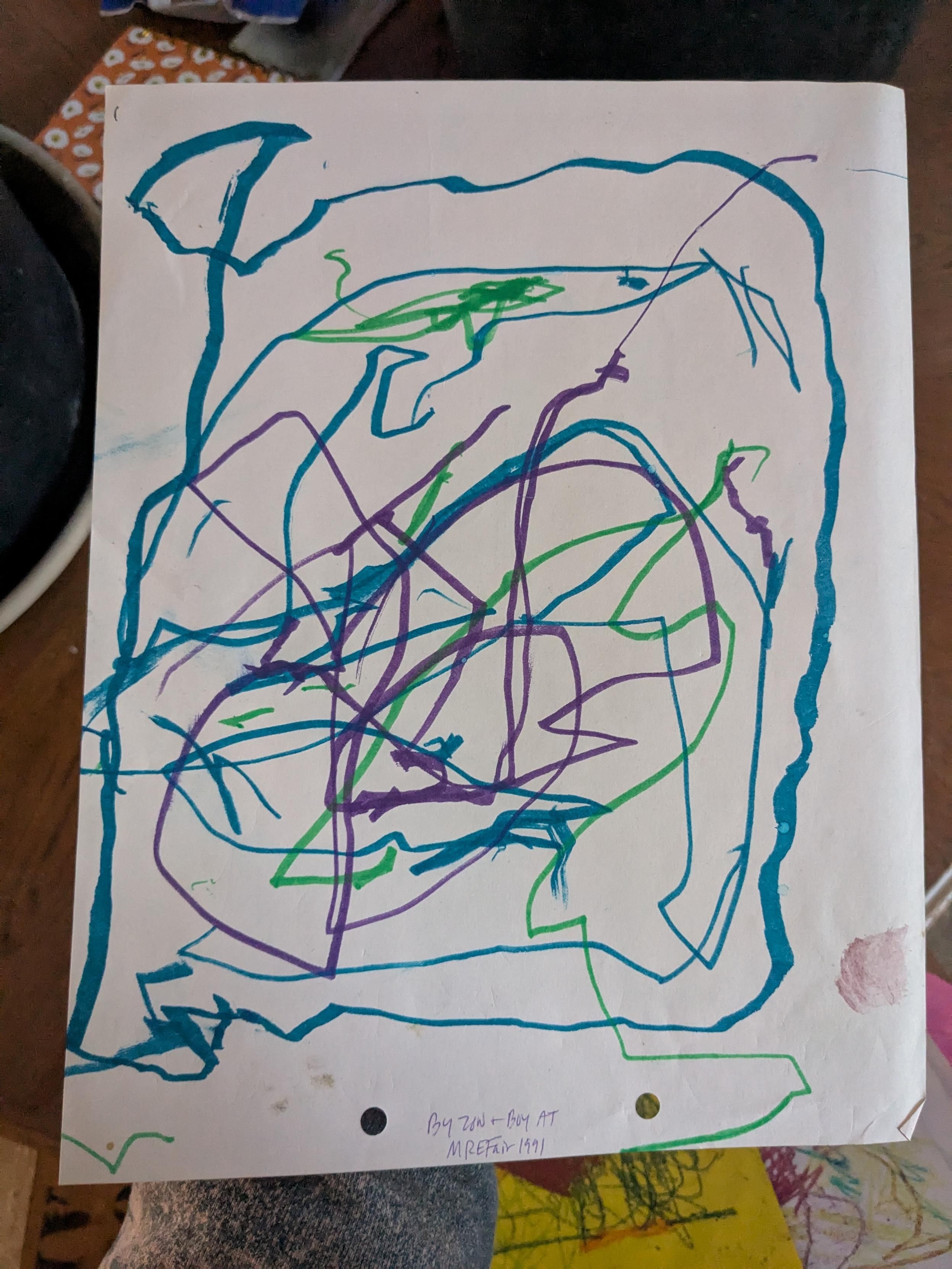 A drawing I did before I developed much "style" 