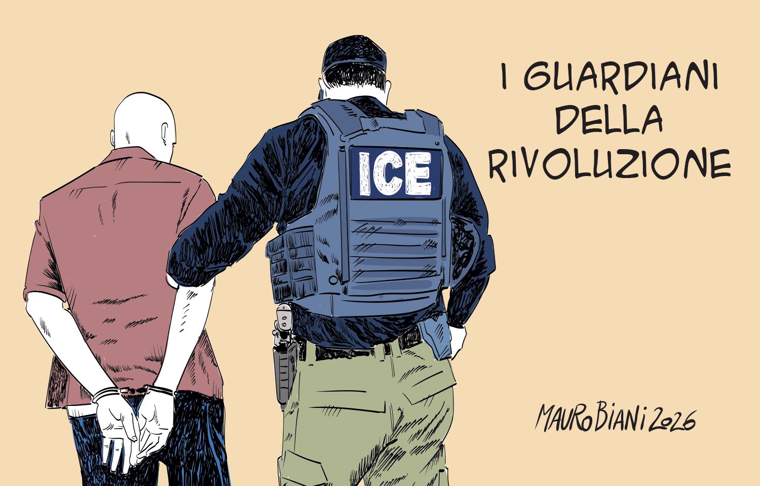 I guardiani della rivoluzione.
Un figuro dell'ICE arresta una persona