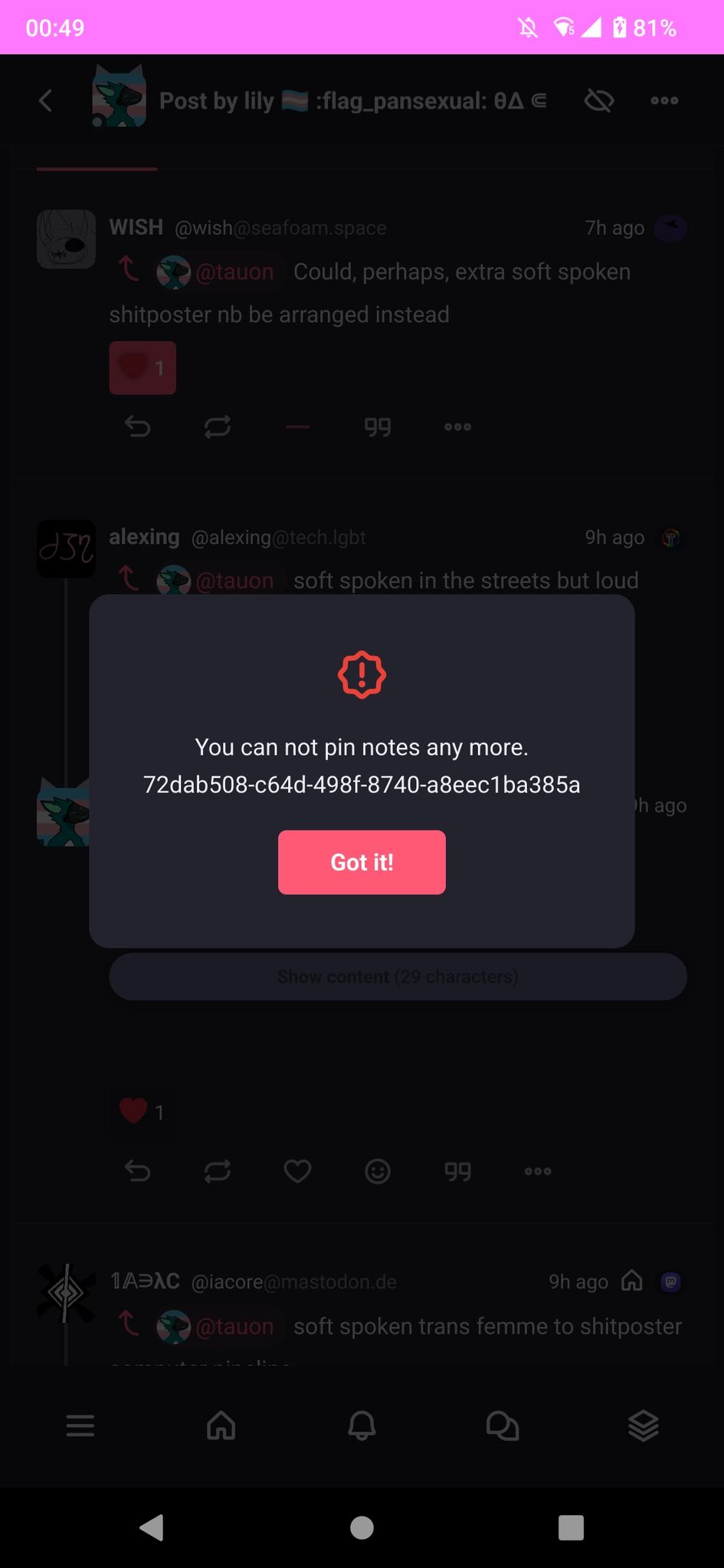 you cannot pin notes anymore.