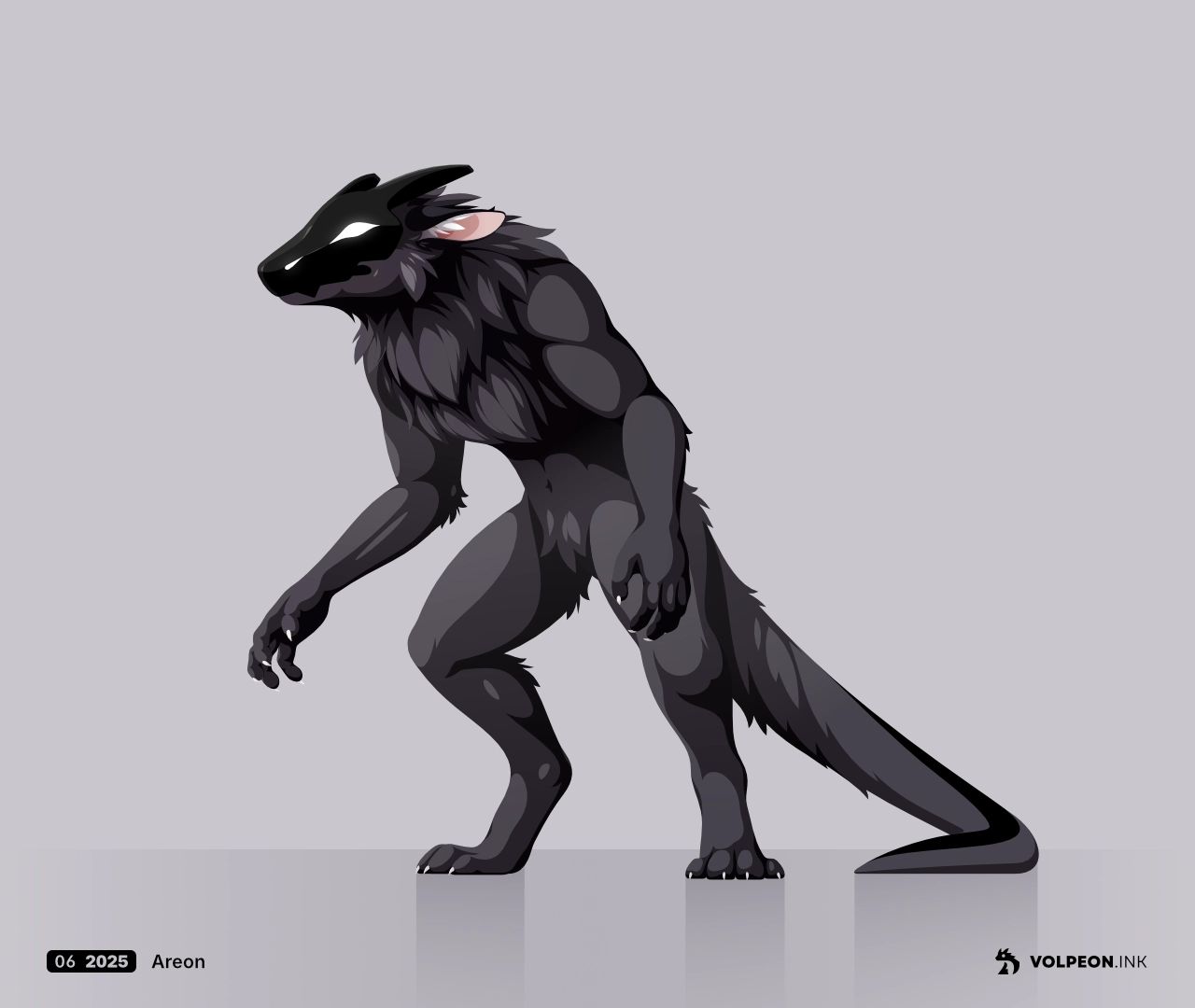 Same drawing, cropped and without text elements to focus on the character.