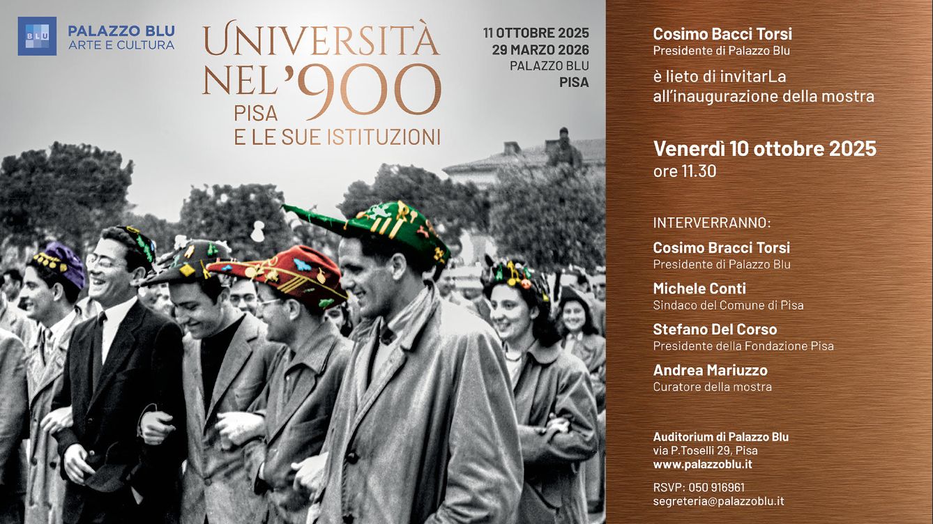 Locandina della mostra e informazioni sull'inaugurazione del 10 ottobre alle ore 11:30