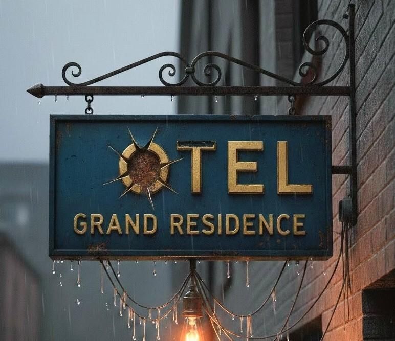 insegna di un hotel senza la lettera H