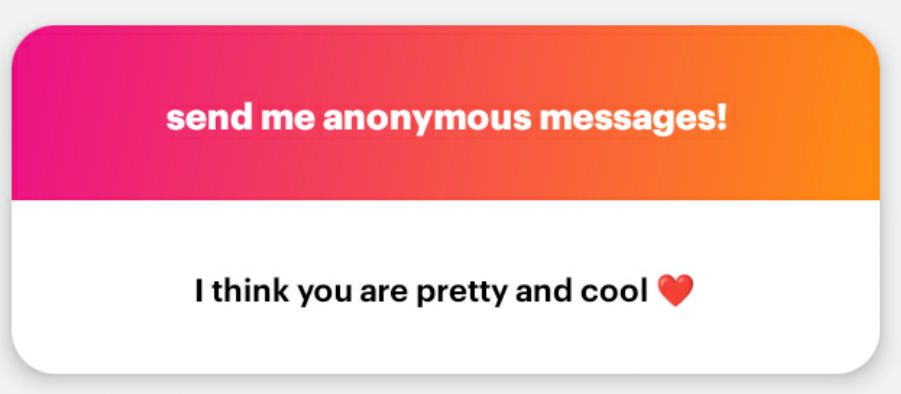 NGL question: I think you are pretty and cool ❤️