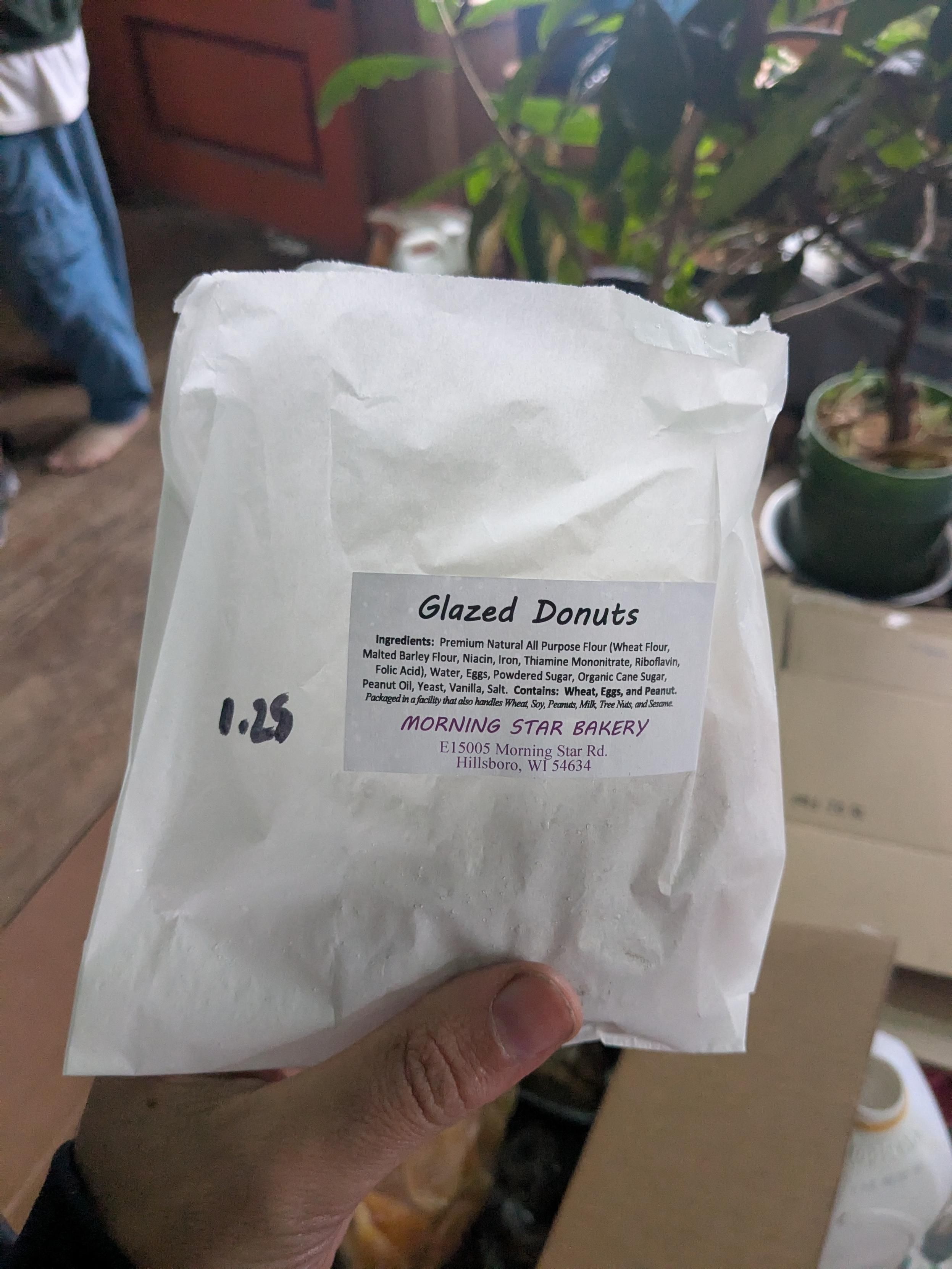 The package of the donut 