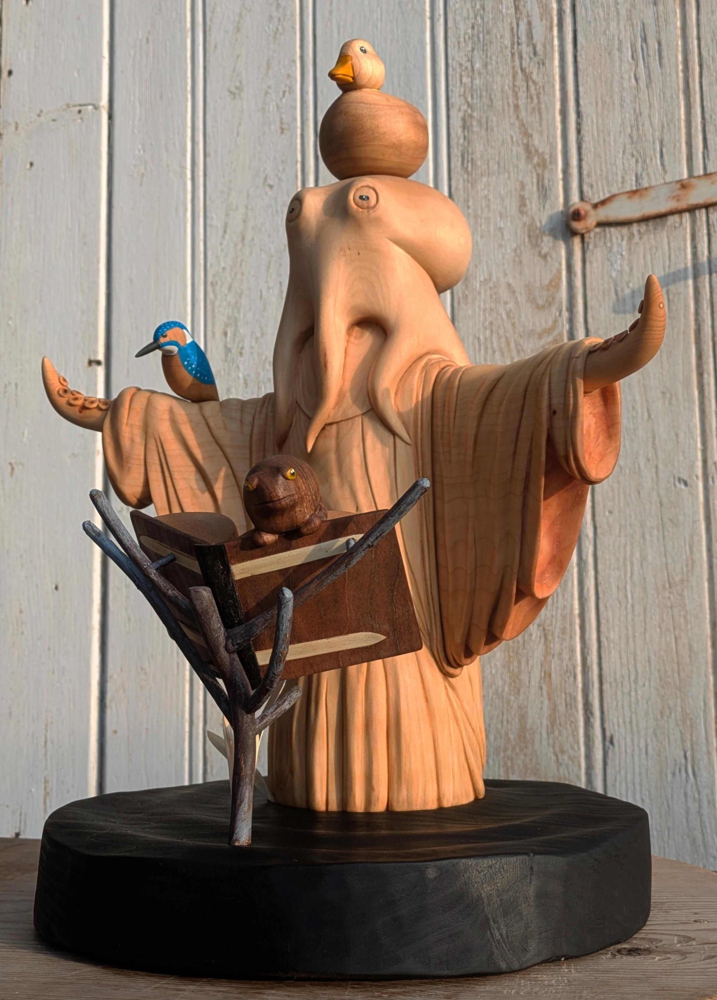 Seen from a low angle, more on its left side