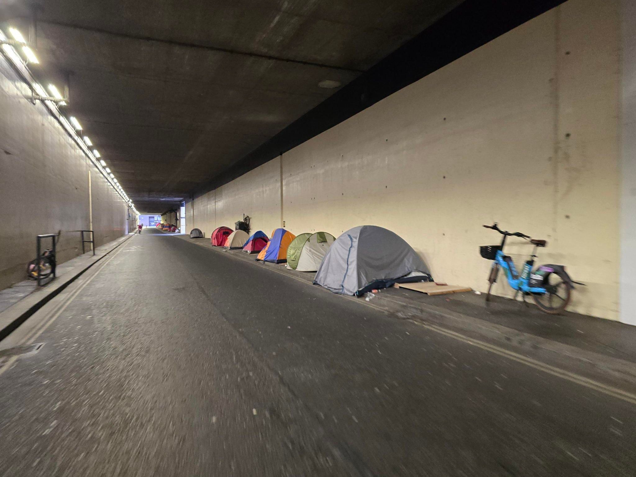 homeless tents in london