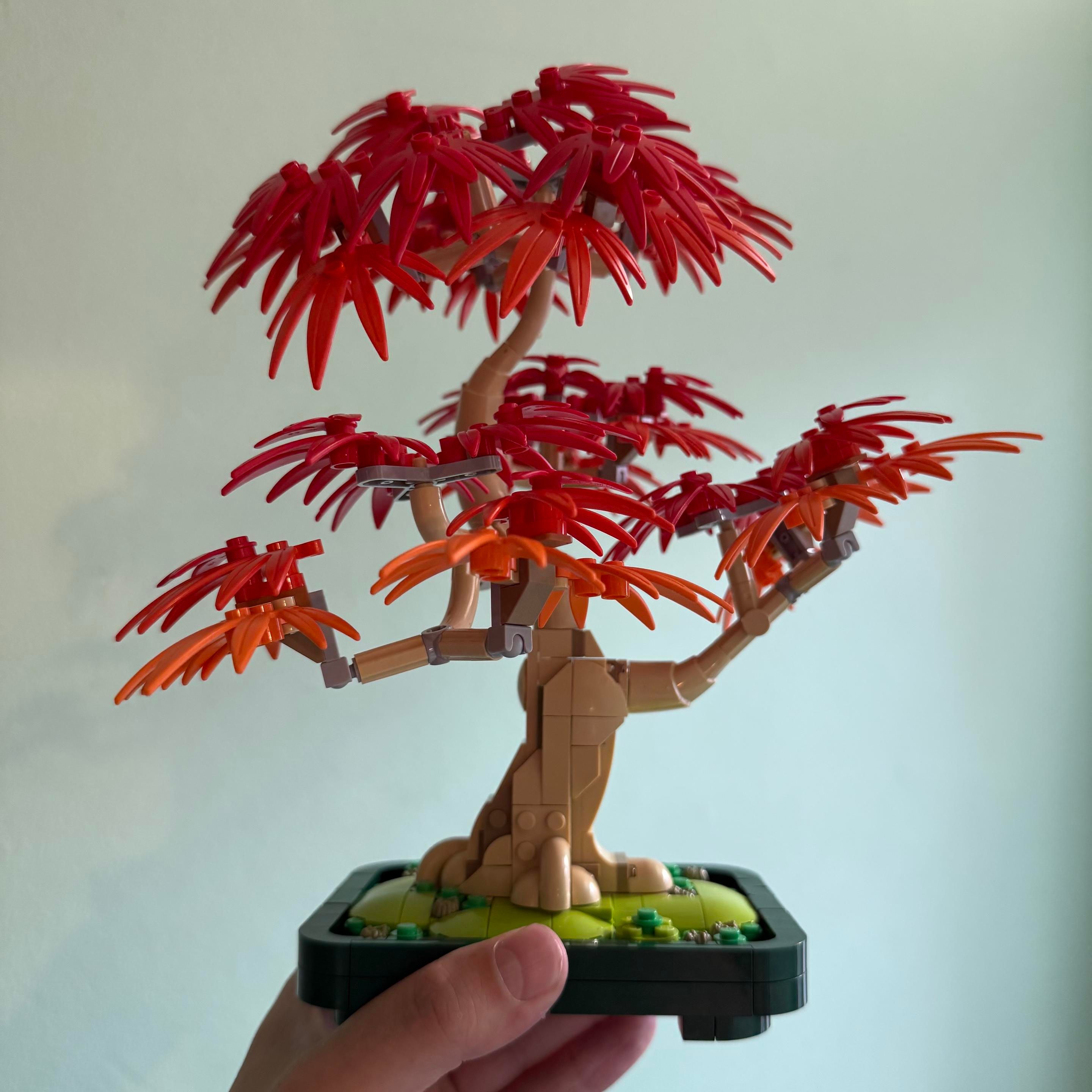 A Lego Japanese Maple, built. 