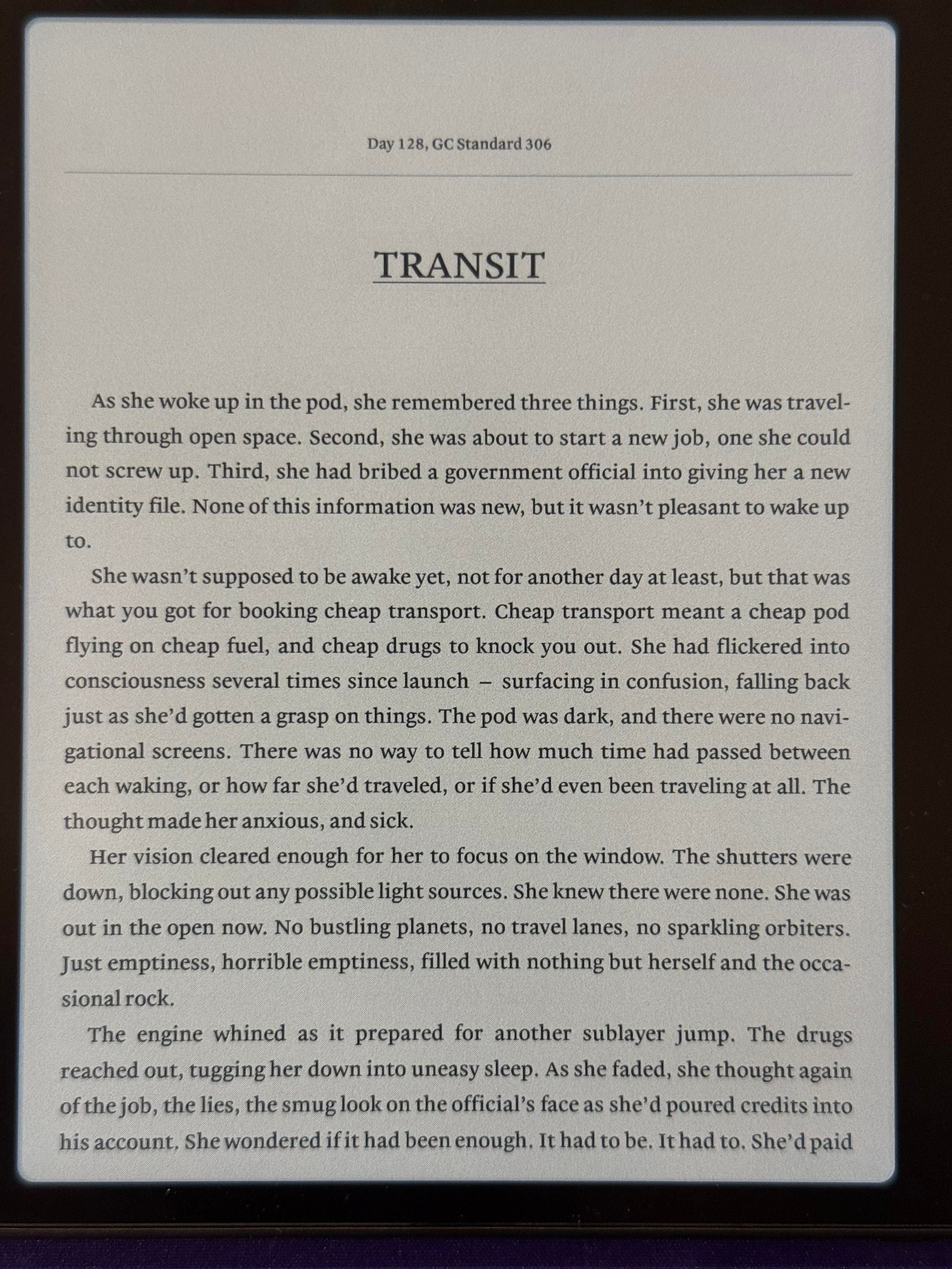 The same page of the same book shown on a boox tablet. The white background has a texture almost like faint static, but it looks a bit like a paper page.