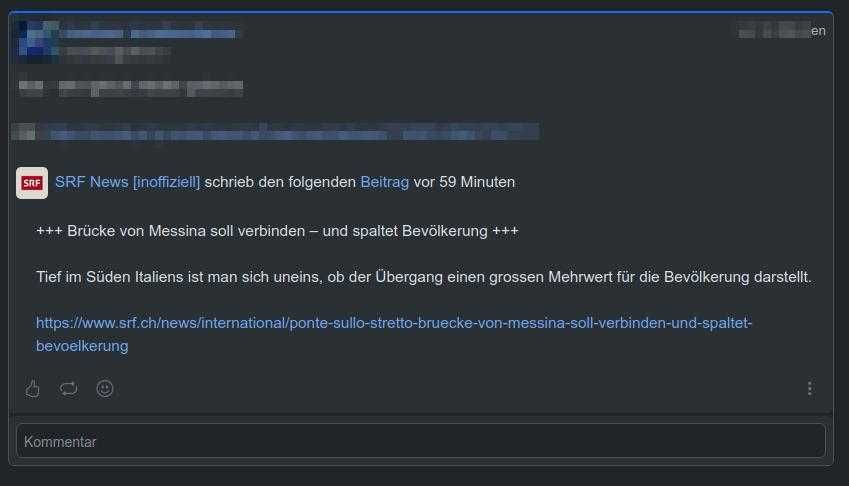 Darstellung des gleichen Quote Post auf einen Fedi-Server