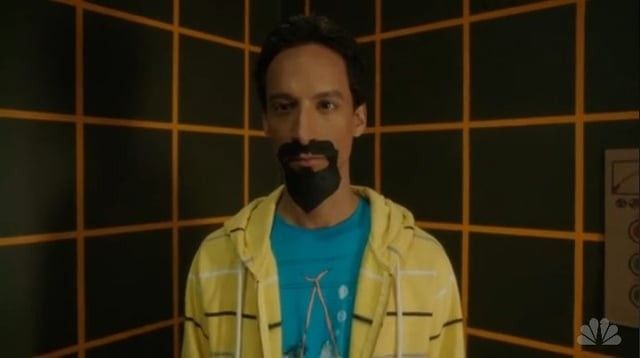 Abed from Community in his holodeck with goatee