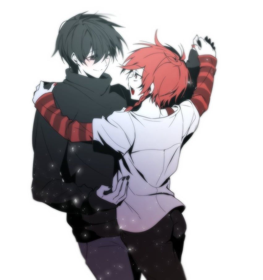 SFW yaoi art of the following characters : maeno_aki tsugino_haru