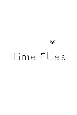 The box art for the game, which is just the words “Time Flies” in a handwritten font and a simplified drawing of a fly.