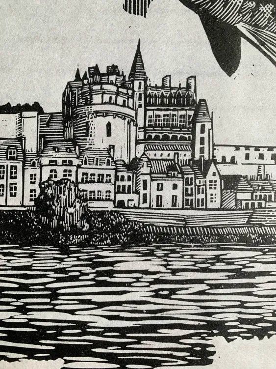 Détail de la ville et du reflet dans l'eau