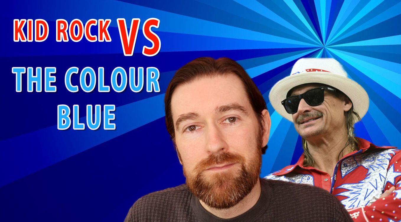 YouTube thumbnail for "Kid Rock Vs The Colour Blue". Full video on youtube.com/KeithsUniverse 

#KidRock 