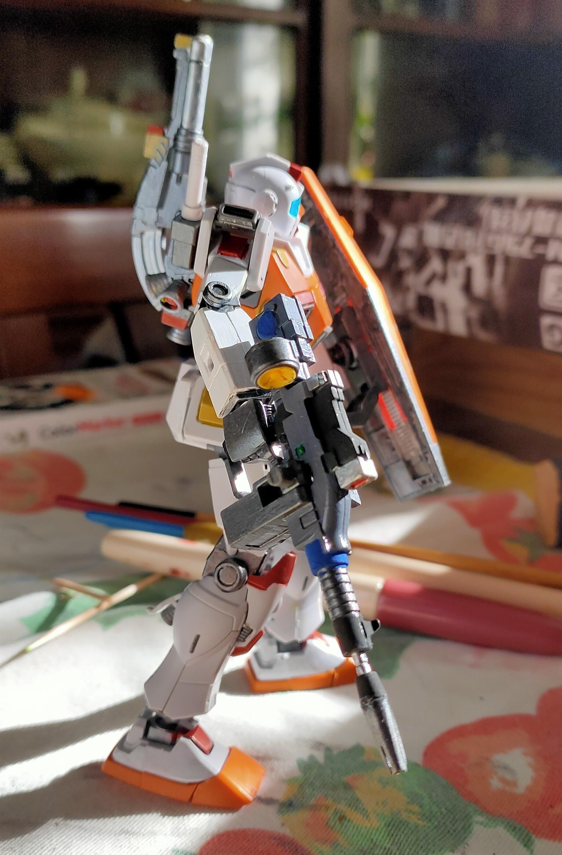 Final version, painted of my Gundam model kit: side view