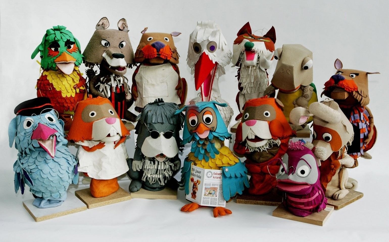 a group of animated animal-dolls uses in televison-series for kids