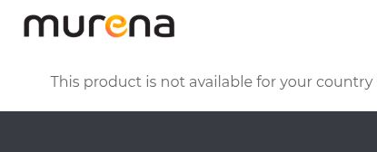 Product not available in your country, notice from Murena. (Canada)
