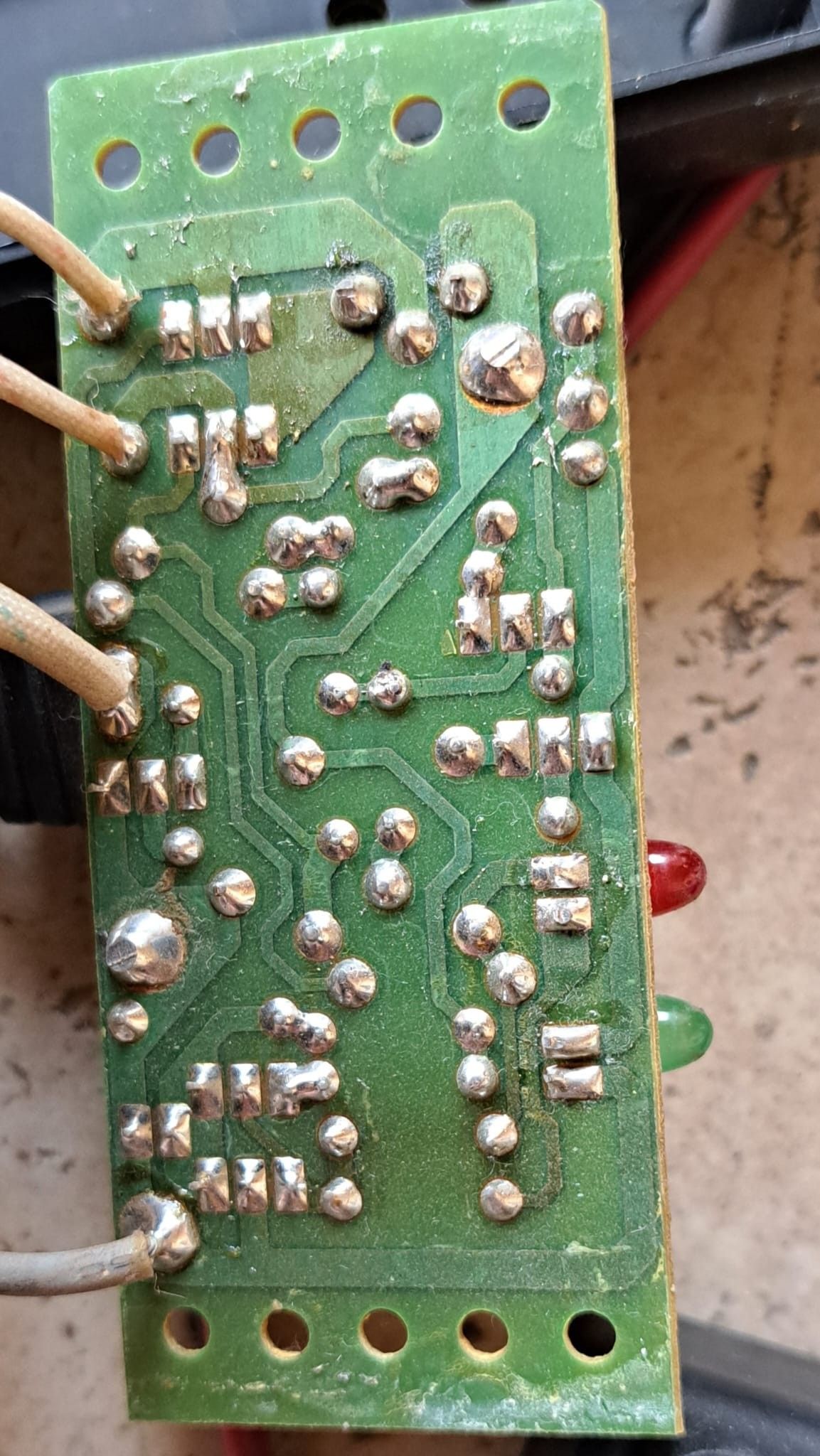 back side of circuit board