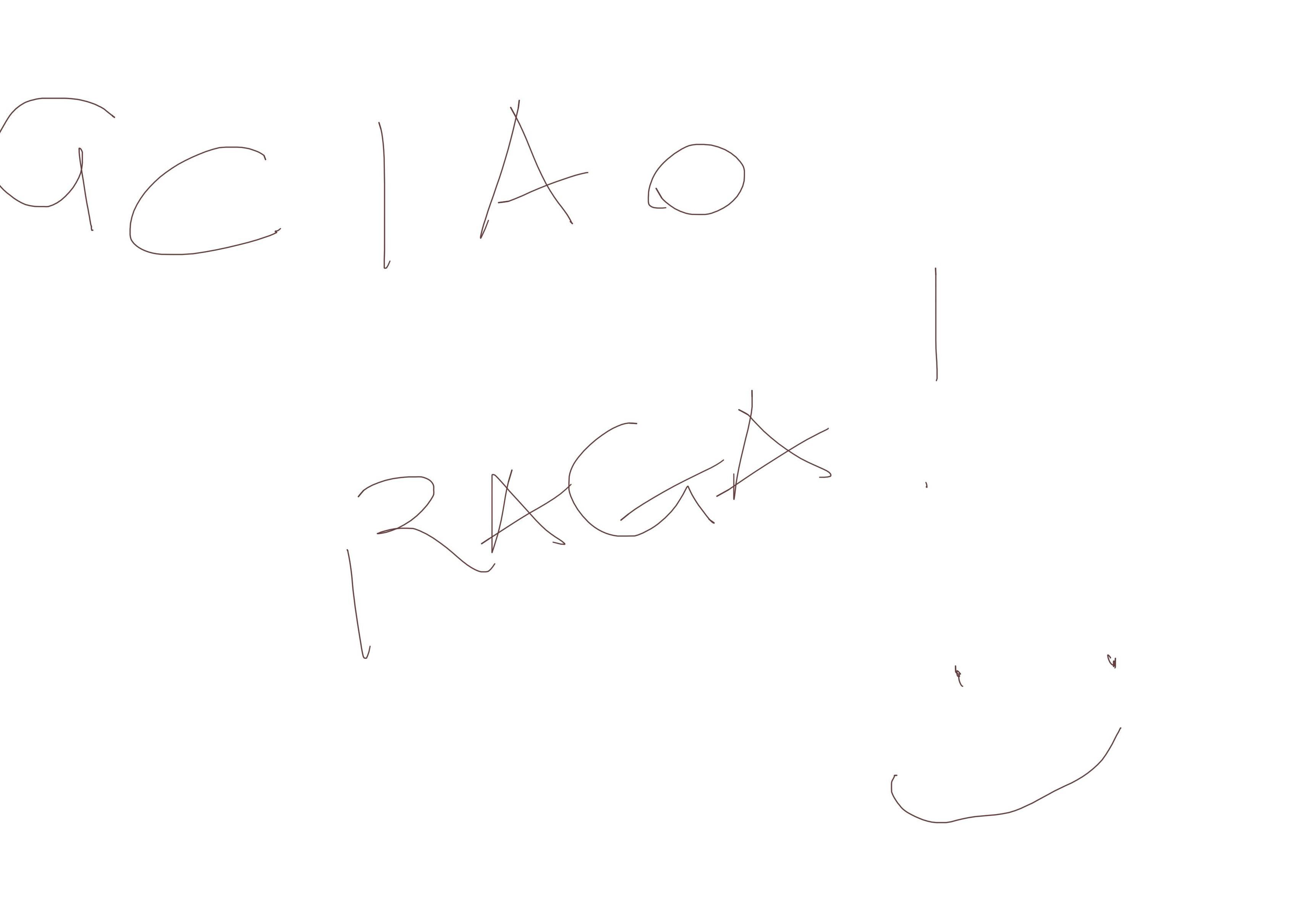 persone con disabilità visive, io mi scuso con voi ma questo è solo un jpg dove ho scarabocchiato CIAO RAGA! e una faccina che ride come se non avessi ancora imparato a scrivere, scusatemi ancora