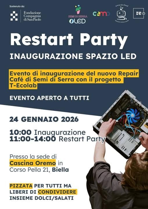 volantino restart party