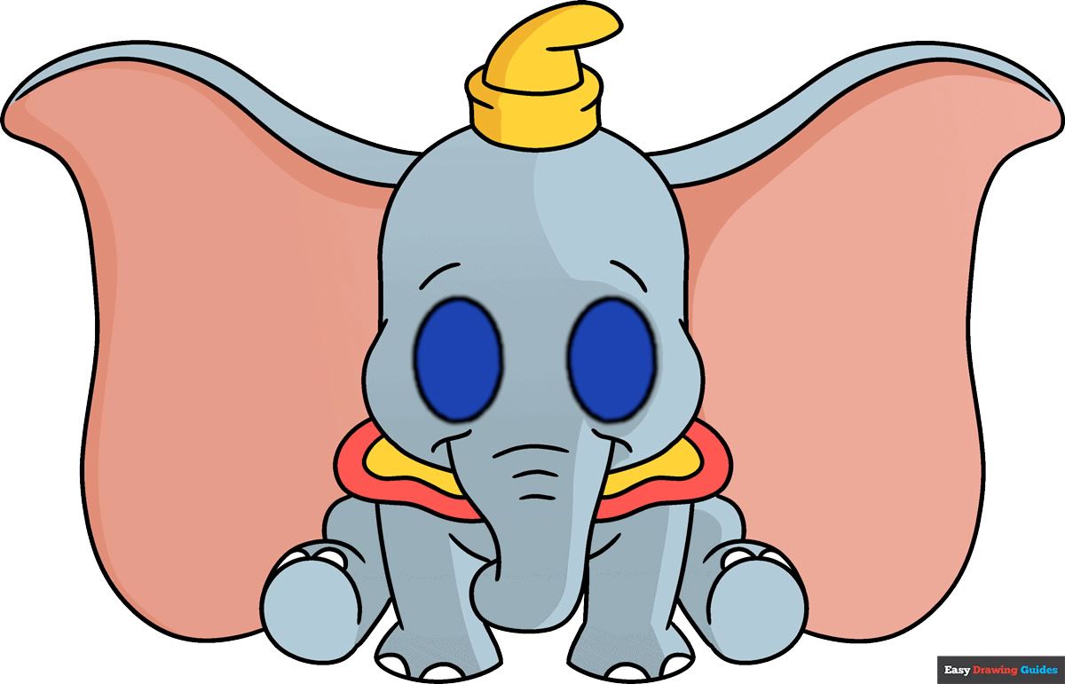 Dumbo ma con vacui occhi blu.