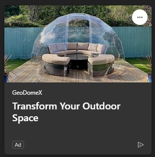 transparent geodesic dome to put in your garden
