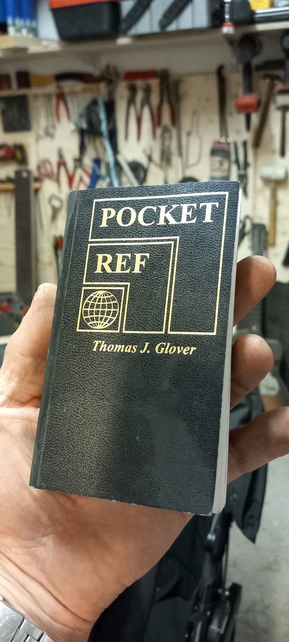Small black book.

Pocket Ref, universal manual for everything. 
