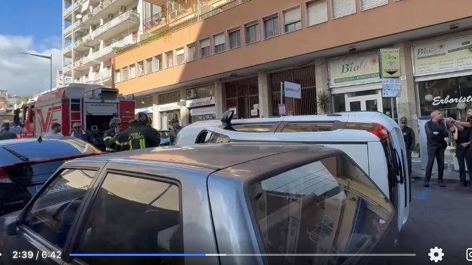 auto ribaltata a Catania