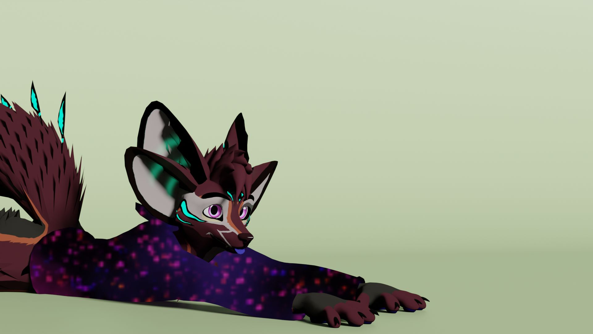 me, doing a big stretch