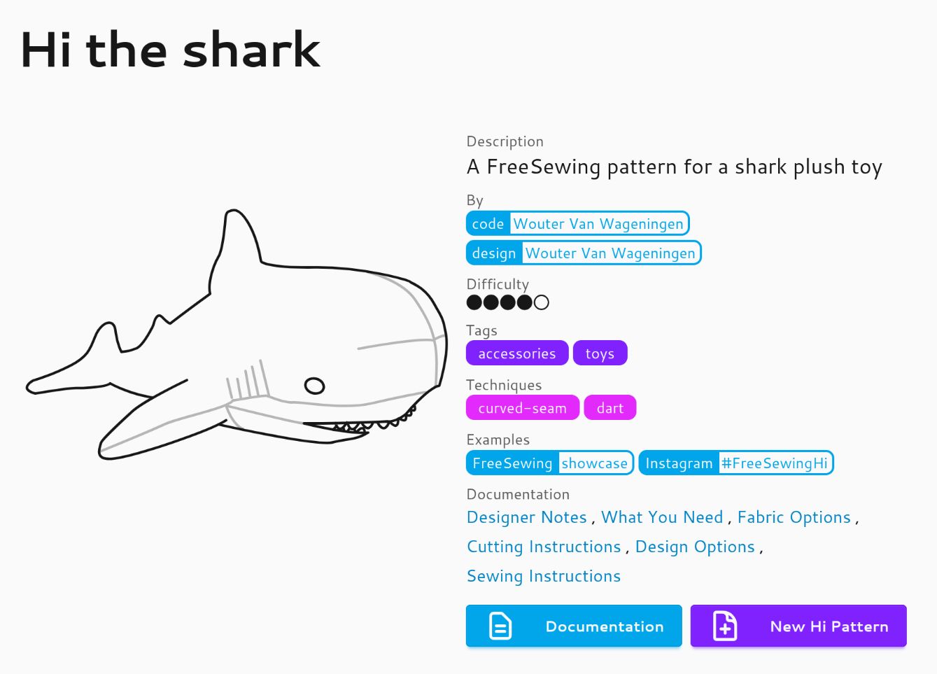 Shark pattern front page.